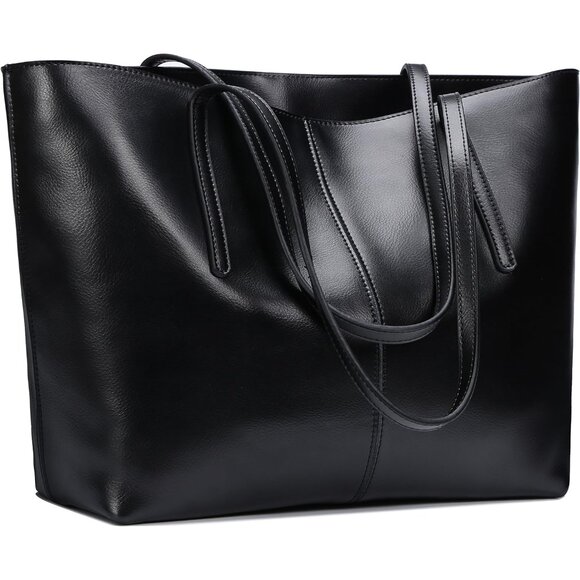 Elegant Genuine Leather Tote Bag for Women - Spacious & Stylish Design - Picture 3 of 7